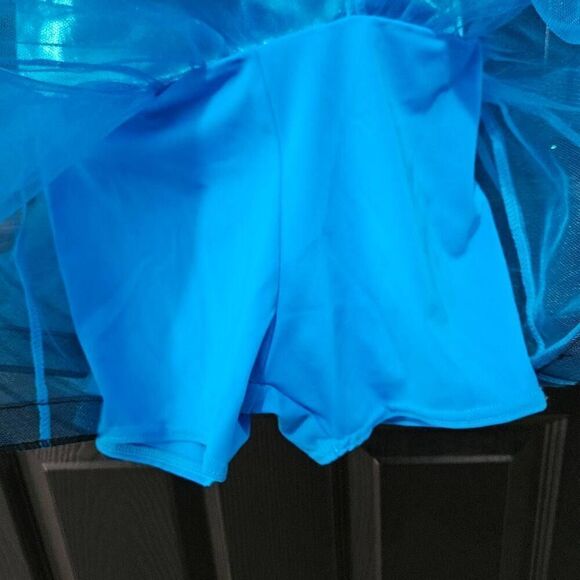 Weissman pre owned blue sequin child large dance costume jazz tap solo - Picture 2 of 6